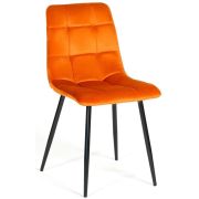 Стул CHILLY (mod. 7094) металл/вельвет, 45 х 55 х 87,5 см, рыжий/черный, G062-24
