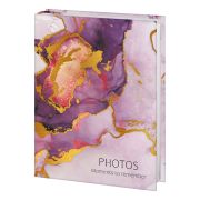 Фотоальбом с заметками BRAUBERG «Marble» на 200 фото 10х15, твердая обложка, с фольгированным тиснением, подарочная упаковка, 391426