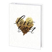 Фотоальбом с заметками BRAUBERG «Love you» на 200 фото размером 10х15 см, твердая обложка с тиснением фольгой, подарочный бокс, 391430