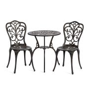 Комплект Secret De Maison Romance (стол +2 стула) алюминиевый сплав, D60/H67, 53х41х89см, бронза/bronze