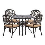 Комплект Secret De Maison Quartet/Квартет (стол +4 стула) алюминиевый сплав, бронза/bronze