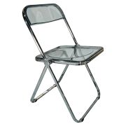 Стул складной прозрачный BRABIX «Style CF-015», хромированный каркас, пластик, 533250