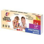 Пластилин классический ЛУЧ «Школа творчества», 12 цветов, 240 г, стек, картонная упаковка, 29С 1763-08