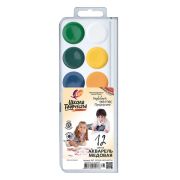 Краски акварельные ЛУЧ «Школа творчества», 12 цветов, медовые, без кисти, пластиковая коробка, 29С 1756-08