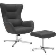 Кресло мягкое Everprof Apple Ткань Темно-серый