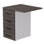 Тумба приставная Everprof EVO с топом 710х600x755 Белый/Дуб Пасадена