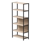 Стеллаж металлический высокий Everprof EVO 830х385x1840 Дуб Соната/Черный