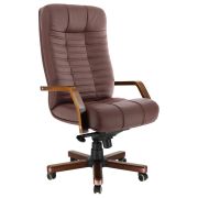 Кресло Everprof Atlant Wood M Экокожа Коричневый