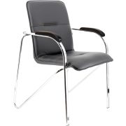 Кресло Everprof Samba Wood CF Экокожа Черный