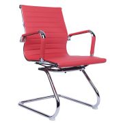 Кресло для посетителей Everprof Leo (Лео) CF Экокожа Красный