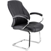 Кресло для посетителей Everprof Forum CF Экокожа Черный
