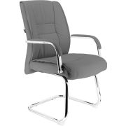 Кресло для посетителей Everprof Kent CF Экокожа Серый