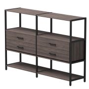 Набор стеллажных систем №2 Everprof EVO 1635x385x1120 Дуб Пасадена/Черный