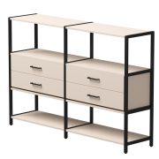 Набор стеллажных систем №2 Everprof EVO 1635x385x1120 Кашемир/Черный