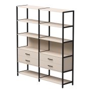 Набор стеллажных систем №7 Everprof EVO 1635x385x1840 Кашемир/Черный