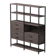 Набор стеллажных систем №8 Everprof EVO 1635x385x1840 Дуб Пасадена/Черный