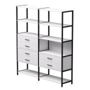 Набор стеллажных систем №8 Everprof EVO 1635x385x1840 Белый/Черный