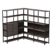 Набор стеллажных систем №17 Everprof EVO 1635x2020x1840 Дуб Пасадена/Черный