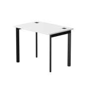 Стол прямой Everprof EVO на металлокаркасе 980х670х755 мм опоры 45гр Белый/Черный