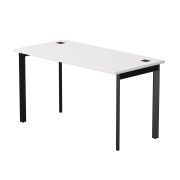 Стол прямой Everprof EVO на металлокаркасе 1380х670х755 мм опоры 45гр Белый/Черный