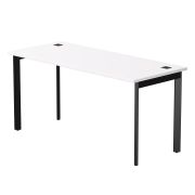 Стол прямой Everprof EVO на металлокаркасе 1580х670х755 мм опоры 45гр Белый/Черный