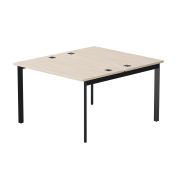 Бенч-система на 2 места Everprof EVO на металлокаркасе 1180х670(1370)x755 опоры 45гр Дуб Соната/Черный