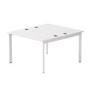 Бенч-система на 2 места Everprof EVO на металлокаркасе 1180х670(1370)x755 опоры 45гр Белый/Белый