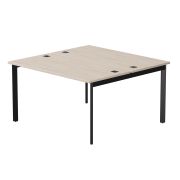 Бенч-система на 2 места Everprof EVO на металлокаркасе 1380х670(1370)x755 опоры 45гр Дуб Соната/Черный