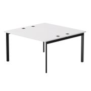 Бенч-система на 2 места Everprof EVO на металлокаркасе 1380х670(1370)x755 опоры 45гр Белый/Черный