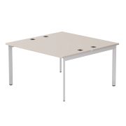 Бенч-система на 2 места Everprof EVO на металлокаркасе 1380х670(1370)x755 опоры 45гр Кашемир/Белый