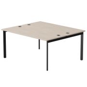 Бенч-система на 2 места Everprof EVO на металлокаркасе 1580х670(1370)x755 опоры 45гр Дуб Соната/Черный