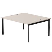 Бенч-система на 2 места Everprof EVO на металлокаркасе 1580х670(1370)x755 опоры 45гр Кашемир/Черный