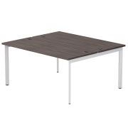 Бенч-система на 2 места Everprof EVO на металлокаркасе 1580х670(1370)x755 опоры 45гр Дуб Пасадена/Белый