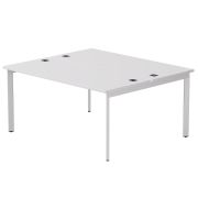 Бенч-система на 2 места Everprof EVO на металлокаркасе 1580х670(1370)x755 опоры 45гр Белый/Белый