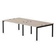 Бенч-система на 4 места Everprof EVO на металлокаркасе 3160х670(1370)x755 Дуб Соната/Черный