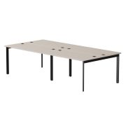 Бенч-система на 4 места Everprof EVO на металлокаркасе 2360х670(1370)x755 опоры 45гр Кашемир/Черный