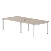 Бенч-система на 4 места Everprof EVO на металлокаркасе 2360х670(1370)x755 опоры 45гр Дуб Соната/Белый