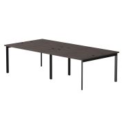 Бенч-система на 4 места Everprof EVO на металлокаркасе 2760х670(1370)x755 опоры 45гр Дуб Пасадена/Черный