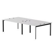 Бенч-система на 4 места Everprof EVO на металлокаркасе 2760х670(1370)x755 опоры 45гр Белый/Черный