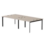 Бенч-система на 4 места Everprof EVO на металлокаркасе 3160х670(1370)x755 опоры 45гр Дуб Соната/Черный