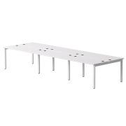Бенч-система на 6 мест Everprof EVO на металлокаркасе 4140х670(1370)x755 Белый/Белый