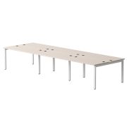Бенч-система на 6 мест Everprof EVO на металлокаркасе 4140х670(1370)x755 Дуб Соната/Белый