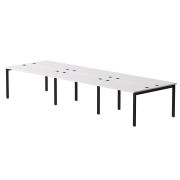 Бенч-система на 6 мест Everprof EVO на металлокаркасе 4140х670(1370)x755 Белый/Черный