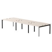 Бенч-система на 6 мест Everprof EVO на металлокаркасе 4740х670(1370)x755 опоры 45гр Кашемир/Черный