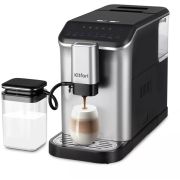 Кофемашина KITFORT КТ-7166, 1350 Вт, объем 1,5 л, для зерен 200 г, автокапучинатор, серебристая
