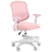 Кресло детское с подставкой для ног BRABIX KIDS «MG-215», сетка/ткань TW, розовое, 533311