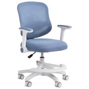 Кресло детское с подставкой для ног BRABIX KIDS «MG-215», сетка/ткань TW, голубое, 533312