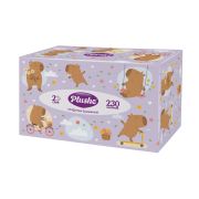 Косметические салфетки 230 штук в картонном боксе 2-слойные Plushe (Плюше), 20х20 см,, 70820