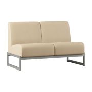 Диван Everprof Solo двухместный Металл Серый Экокожа Бежевый