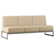 Диван Everprof Solo трехместный Металл Серый Экокожа Бежевый